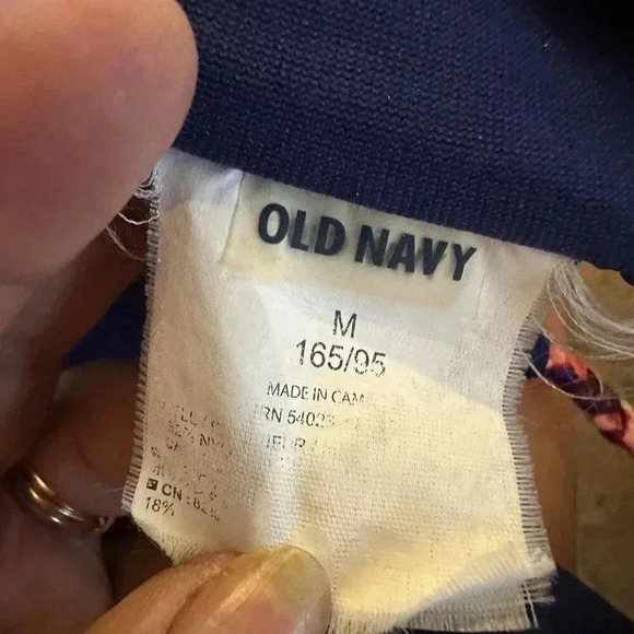 Old Navy Womens Bathing Suit Medium One Piece V Neck Halter Casual Swimsuit - Picture 4 of 5